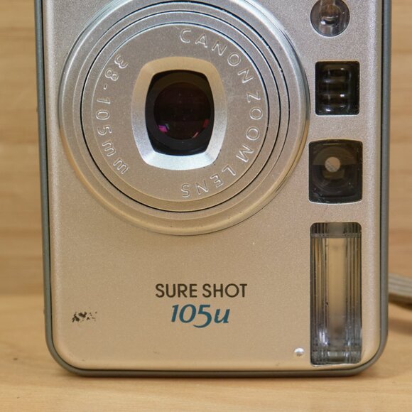 Canon Sure Shot 105u / 35mm Point and Shoot Film Camera / Silver ,Tested Working - Picture 4 of 8